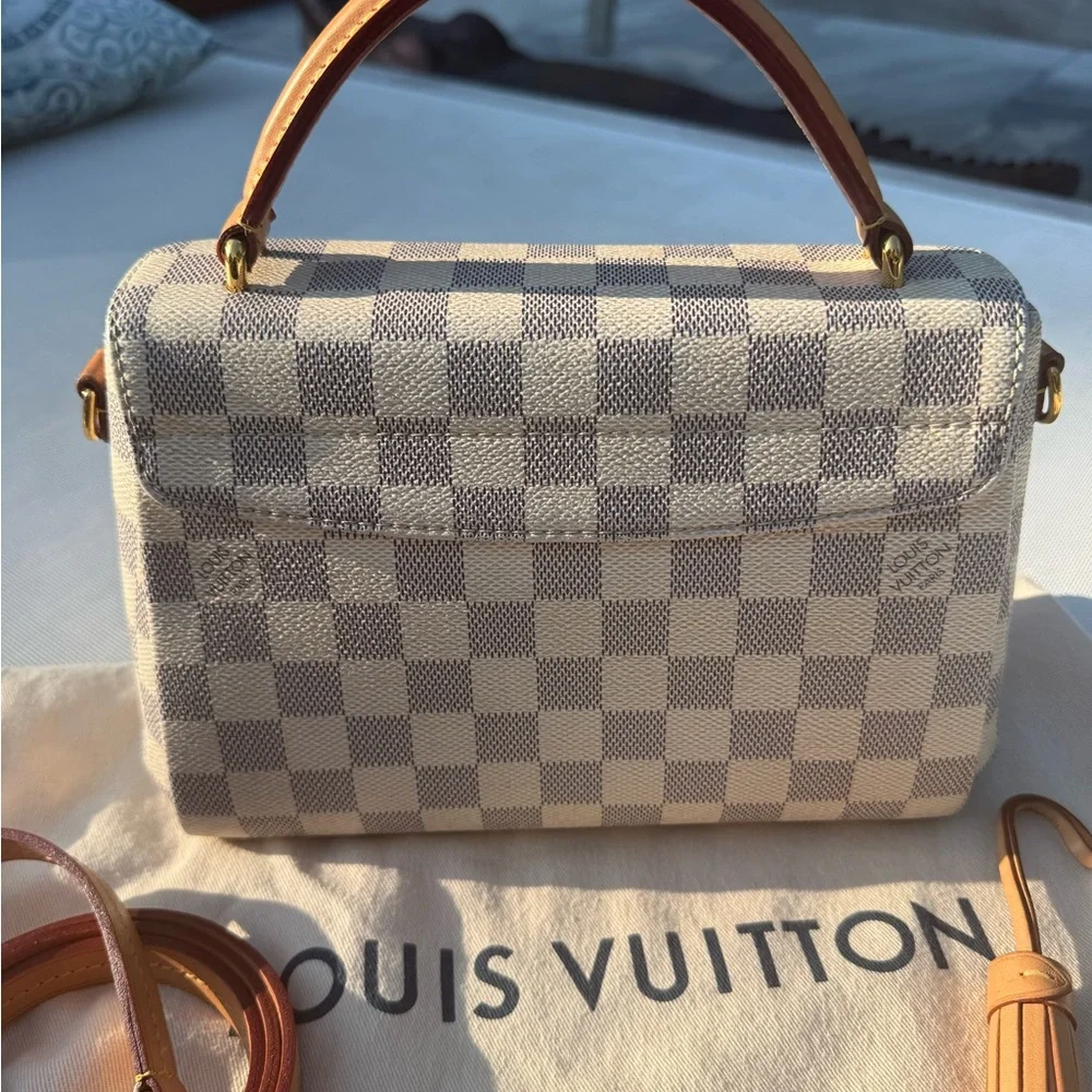 SALE‼️Louis Vuitton Croissette Damier Azur Top Handle Crossbody